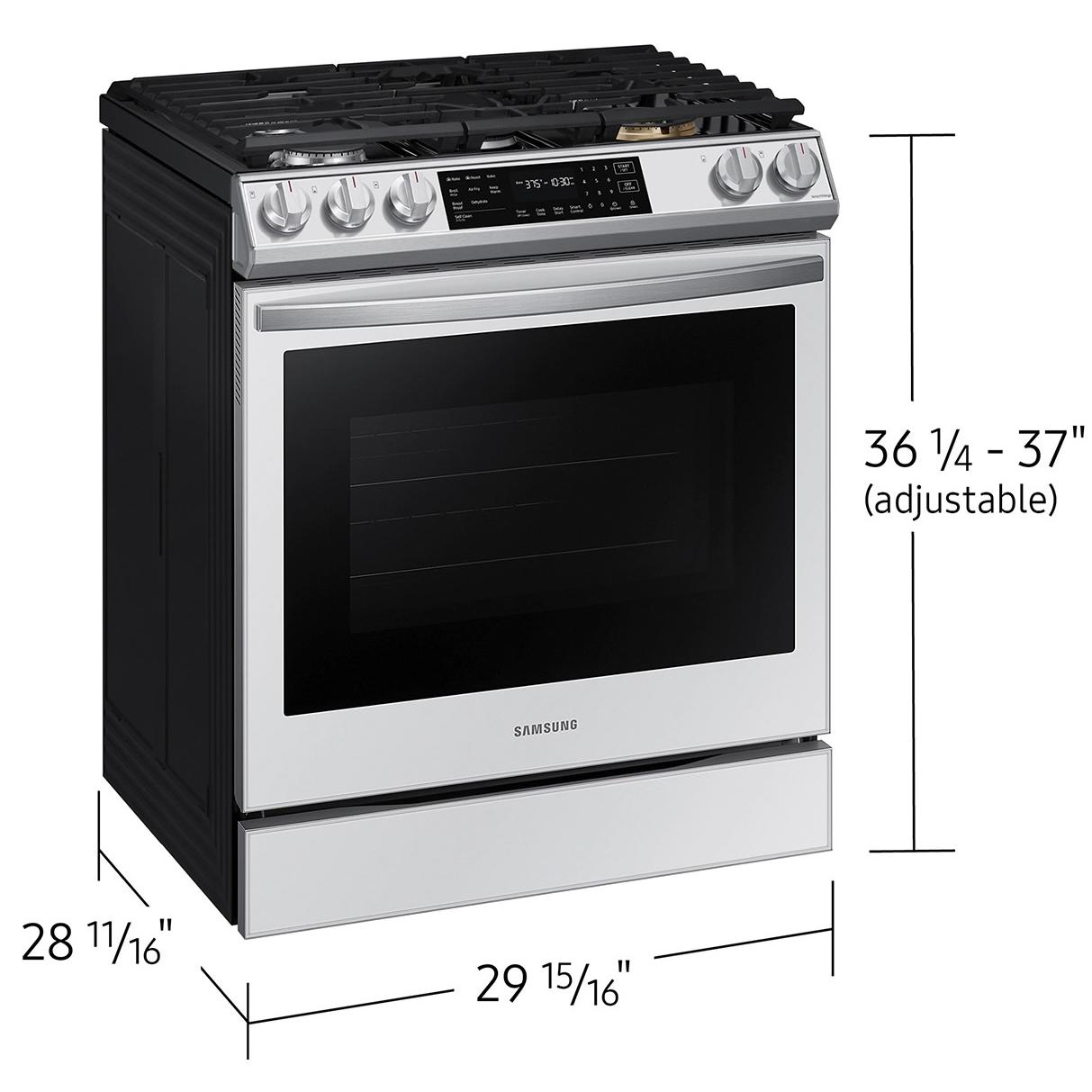 Samsung 30-inch Slide-in Gas Range with Wi-Fi Connect NX60BB851112/AA IMAGE 2