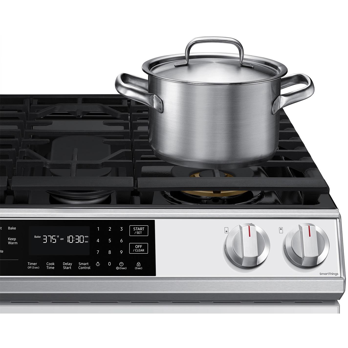 Samsung 30-inch Slide-in Gas Range with Wi-Fi Connect NX60BB851112/AA IMAGE 9