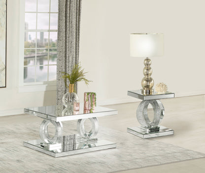 Breena Mirrored Coffee and End Table Set