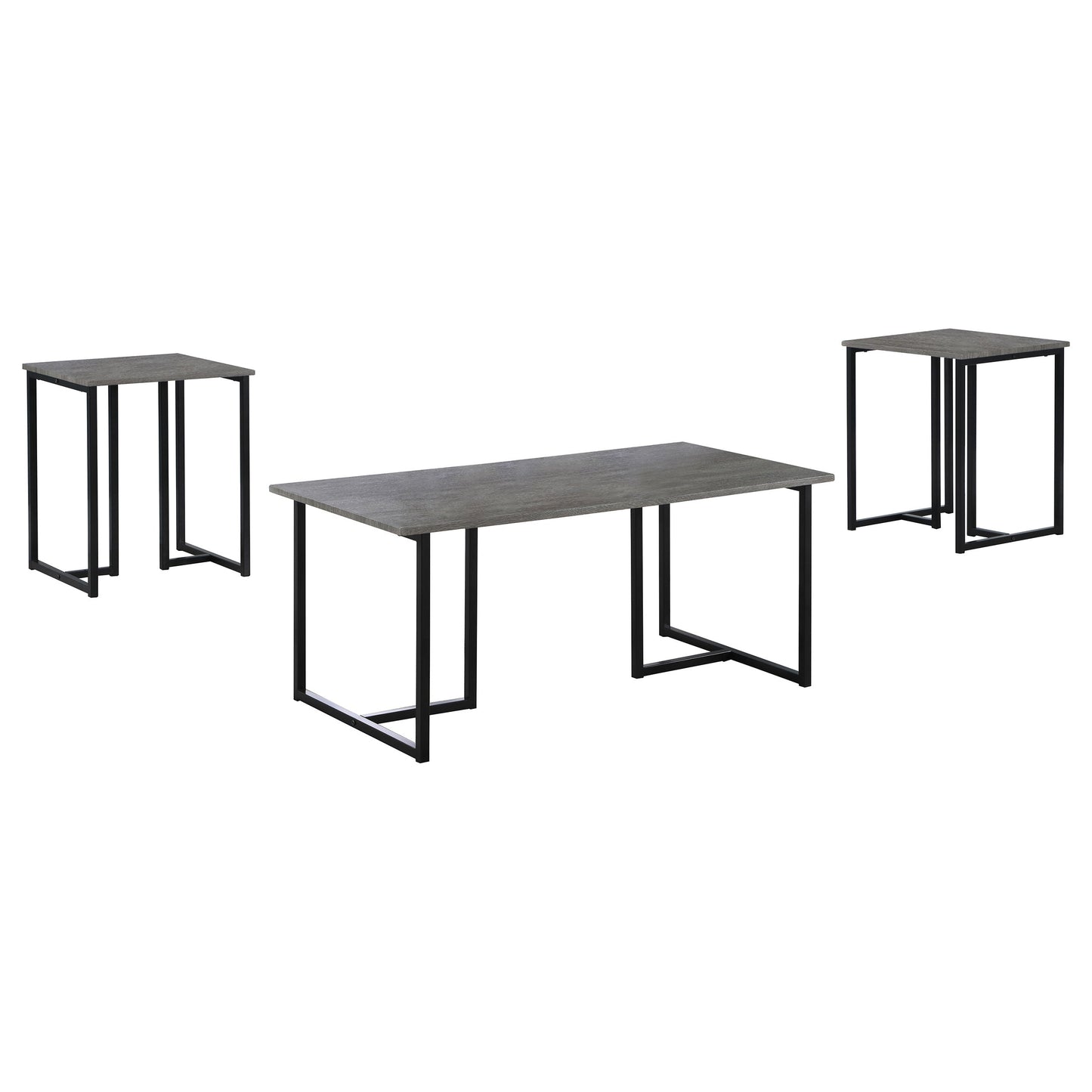Nyla Engineered Wood Coffee Table Set Weathered Grey