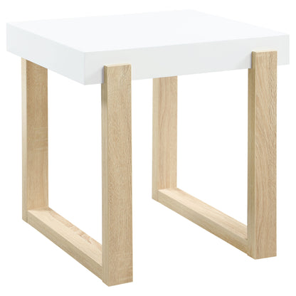 Pala  Coffee and End Table Set White High Gloss
