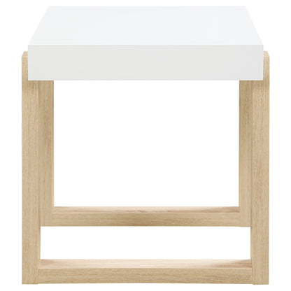 Pala  Coffee and End Table Set White High Gloss