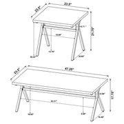 Colmar Engineered Wood Coffee Table Set Golden Oak
