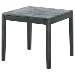 Mesa auxiliar cuadrada de imitación de mármol Mozzi en gris y negro