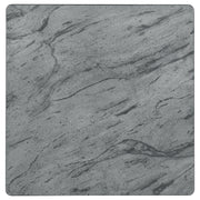 Mesa auxiliar cuadrada de imitación de mármol Mozzi en gris y negro