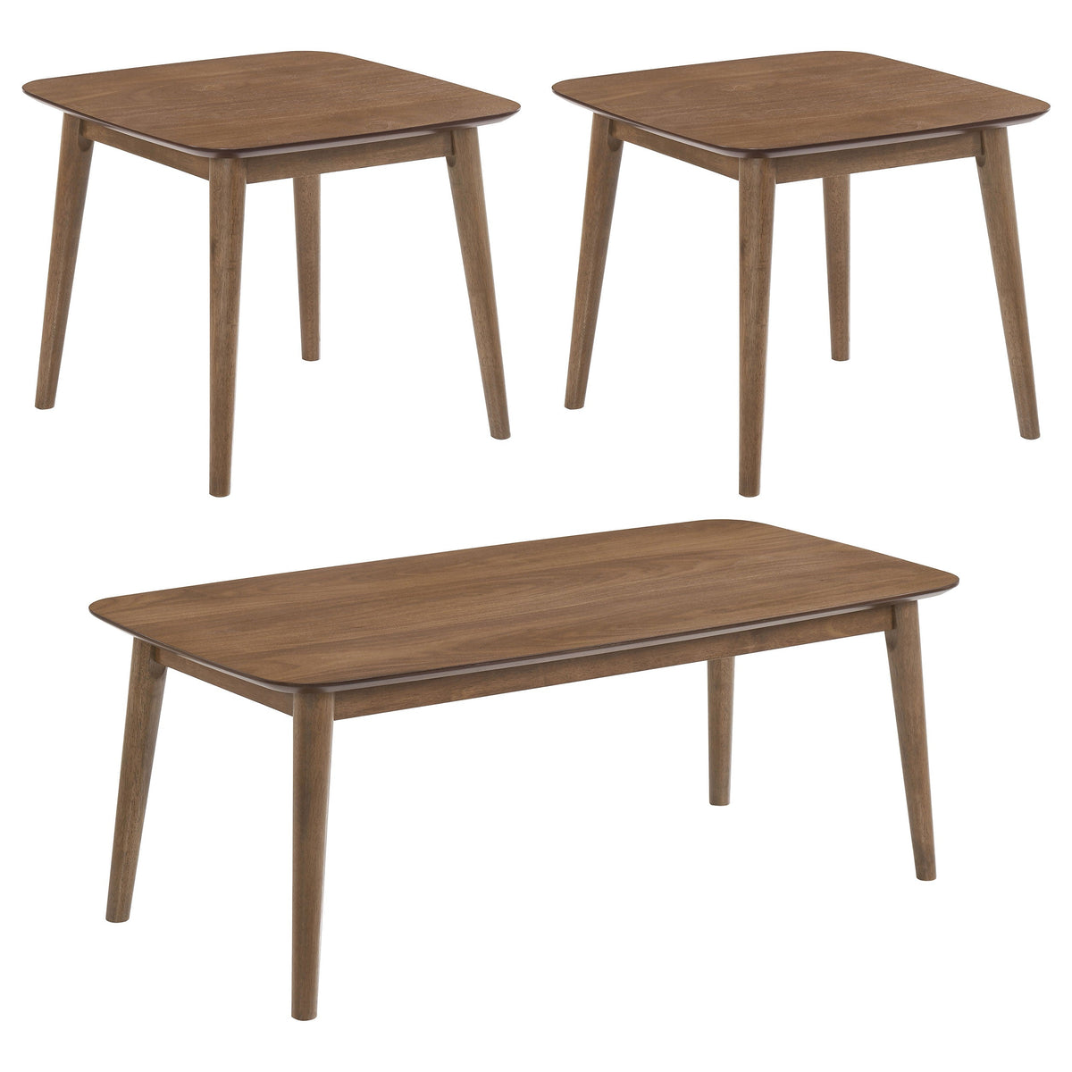 Juego de mesa de centro rectangular Radley en color negro