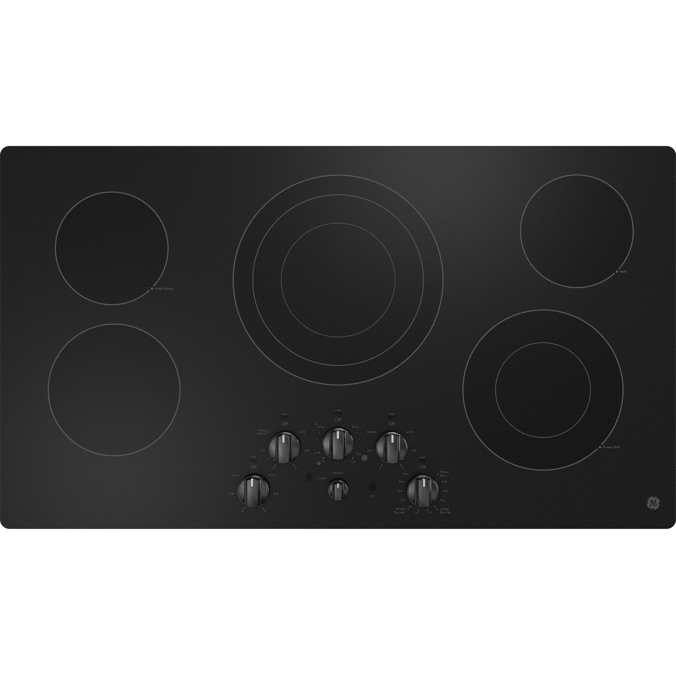  GE 36-inch Built-in Electric Cooktop JEP5036DTBB IMAGE 1