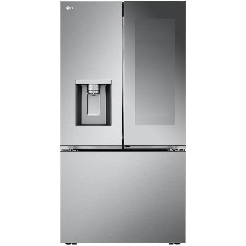 LG 36-inch, 26 cu. ft. Counter-Depth MAX™ French 3-Door Refrigerator with Mirror InstaView® LRYKC2606S