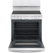 GE 30-inch Freestanding Electric Range with Radiant Smooth Cooktop JB480DTWW IMAGE 2