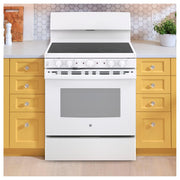 GE 30-inch Freestanding Electric Range with Radiant Smooth Cooktop JB480DTWW IMAGE 6