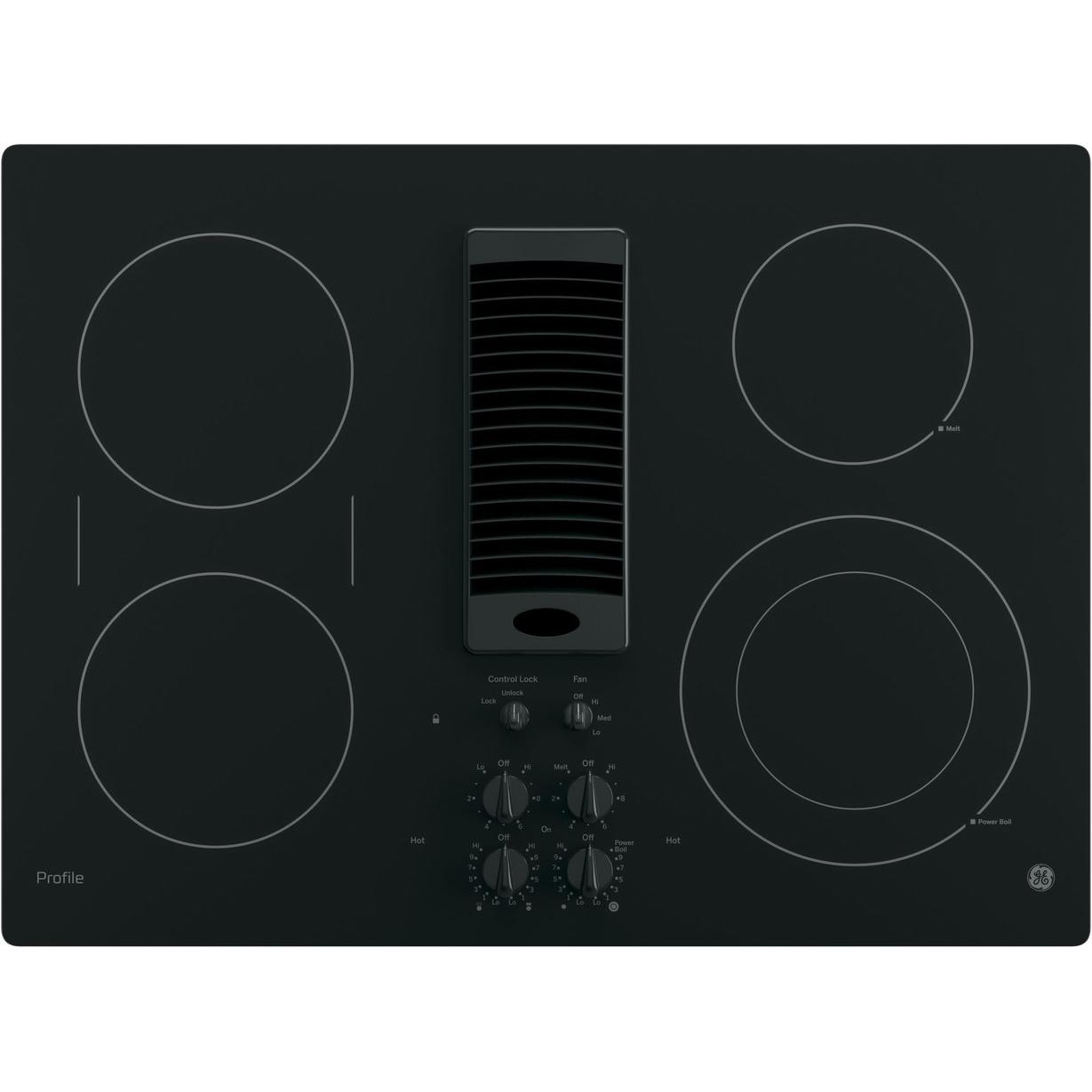  GE Profile 30-inch Built-In Electric Cooktop PP9830DRBB IMAGE 1