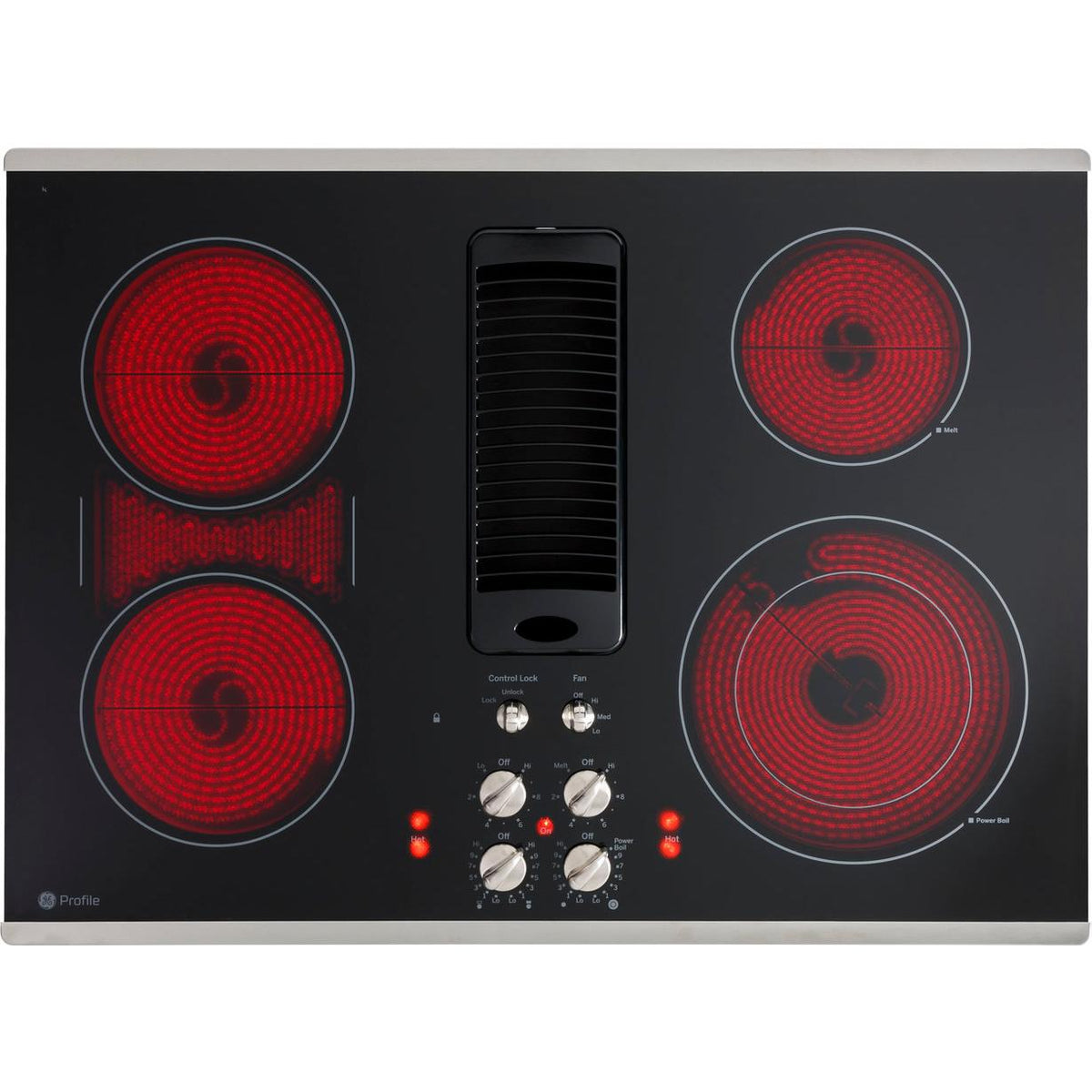  GE Profile 30-inch Built-In Electric Cooktop PP9830SRSS IMAGE 2