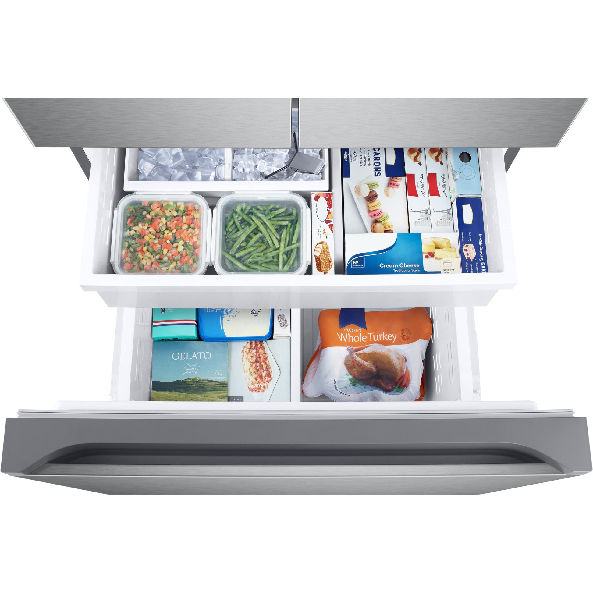 Samsung 33-inch, 24.5 cu. ft. French 3-Door Refrigerator with Beverage Center™ RF25C5551SR/AA IMAGE 9