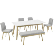 Vida White Marble Dining Set