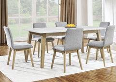 Vida White Marble Dining Set
