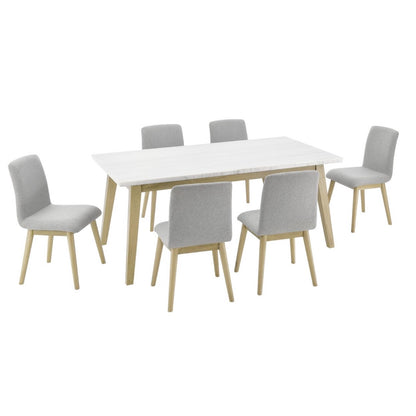 Juego de comedor de mármol blanco Vida