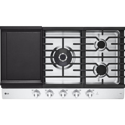 LG 36" Built-In Gas Cooktop CBGJ3627S IMAGE 2