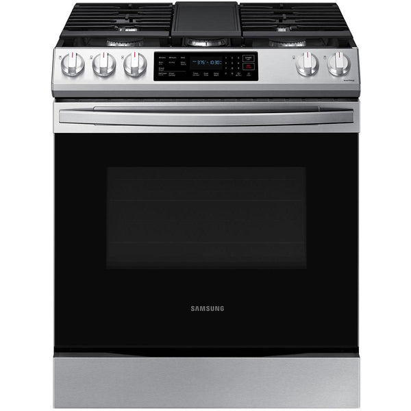 Samsung 30-inch Slide-in Gas Range with Convection Technology NX60BG8315SS/AA