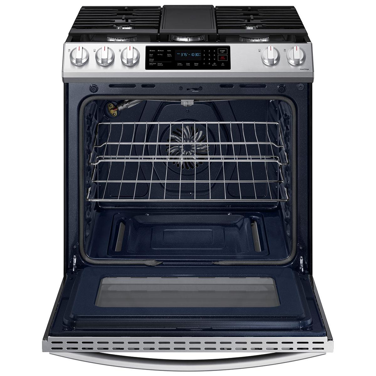 Samsung 30-inch Slide-in Gas Range with Convection Technology NX60BG8315SS/AA IMAGE 2