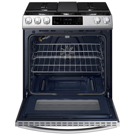 Samsung 30-inch Slide-in Gas Range with Convection Technology NX60BG8315SS/AA IMAGE 2