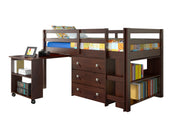 Study & Sleep Cappuccino Low Loft Bed