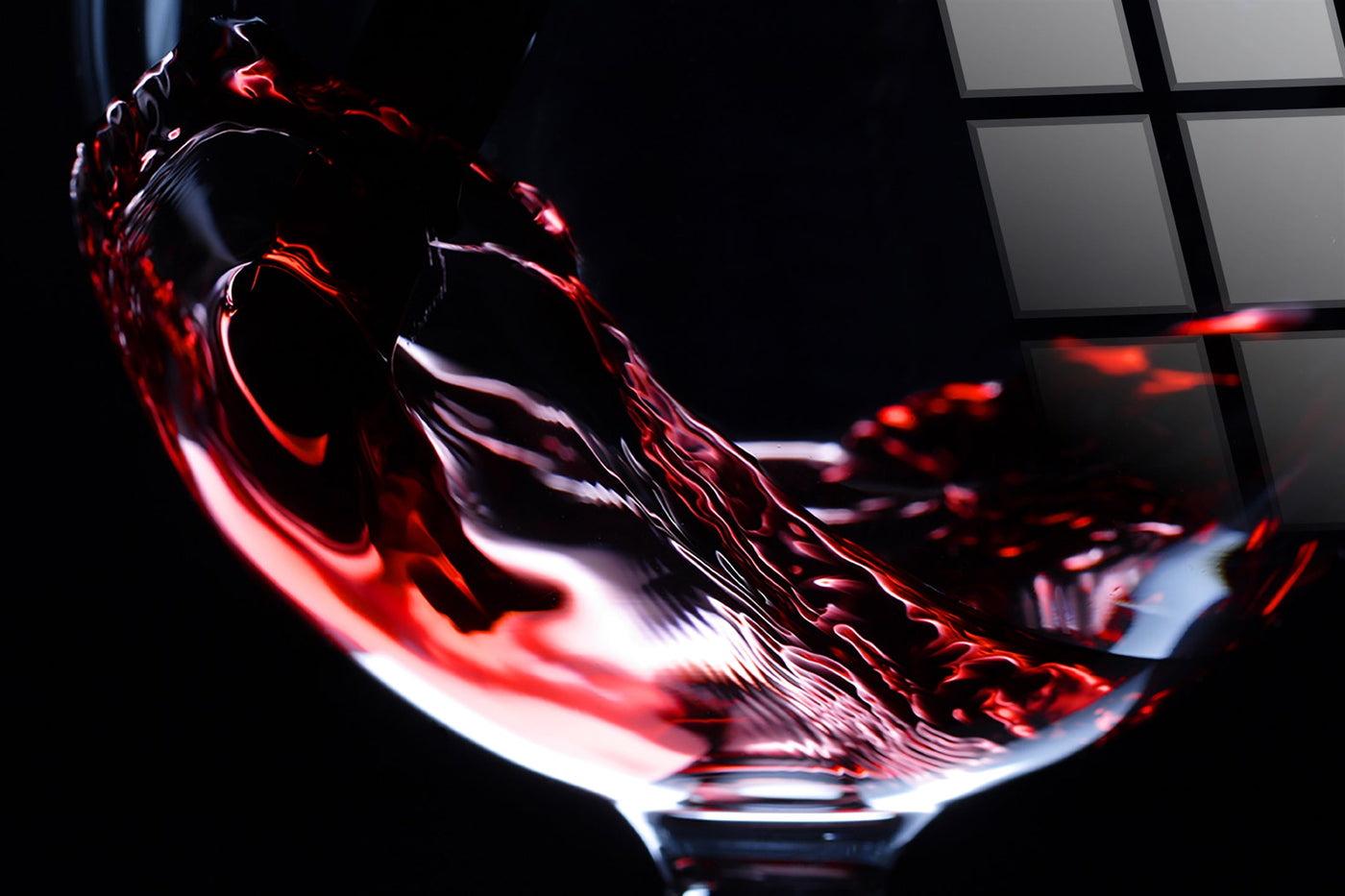 Crimson Pour Tempered Glass