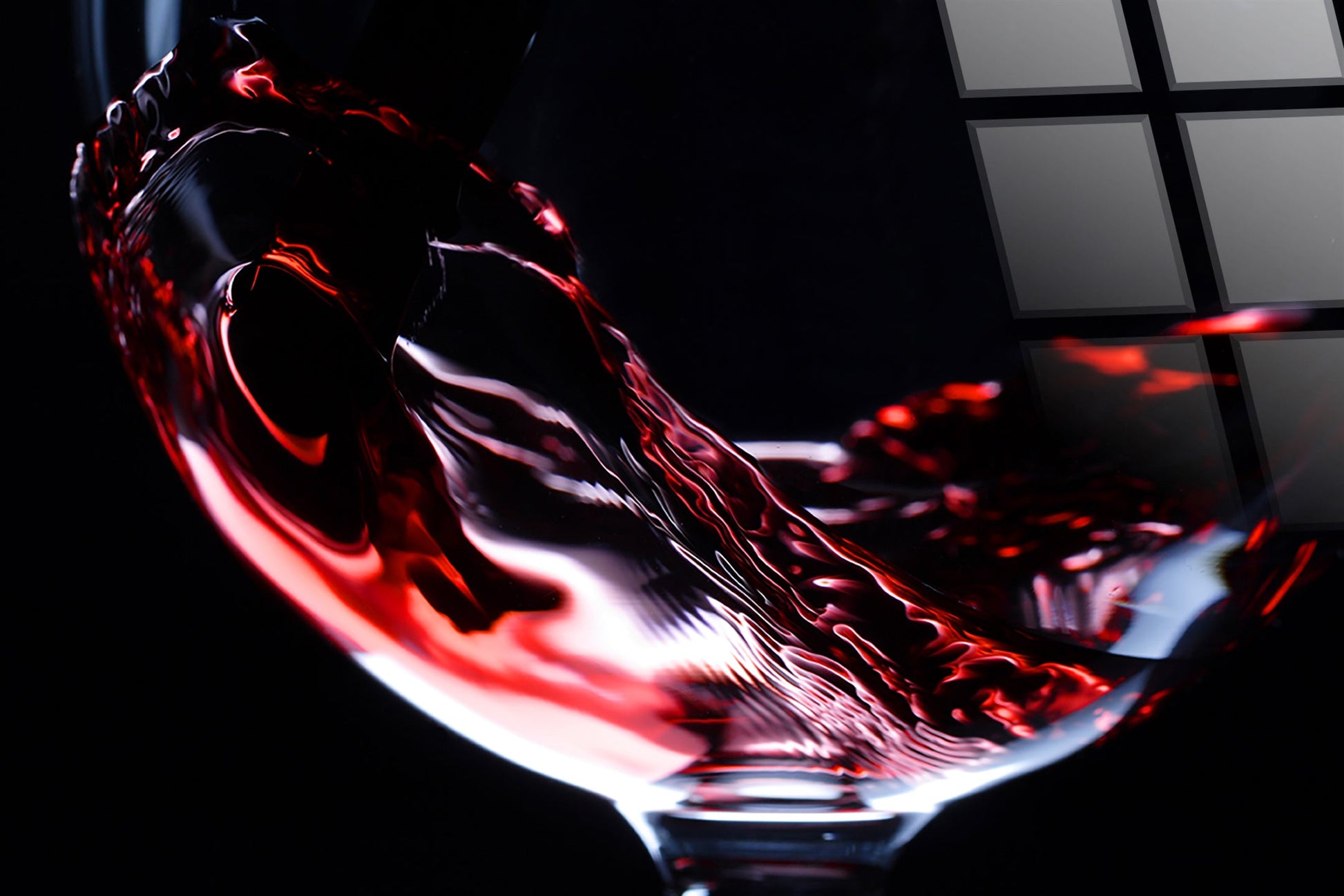 Crimson Pour Tempered Glass