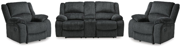Draycoll Reclining Loveseat and 2 Recliners