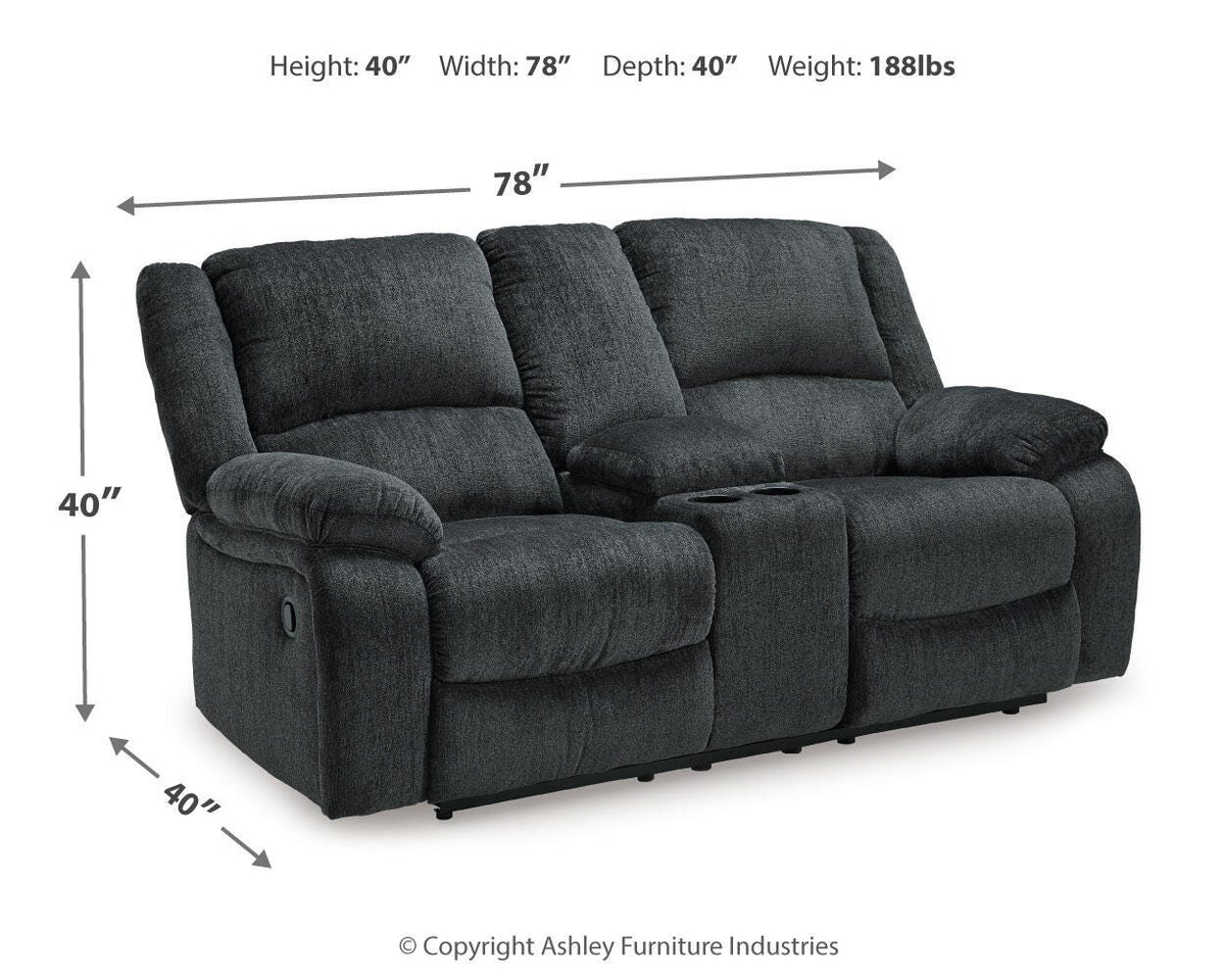 Draycoll DBL Rec Loveseat w/Console