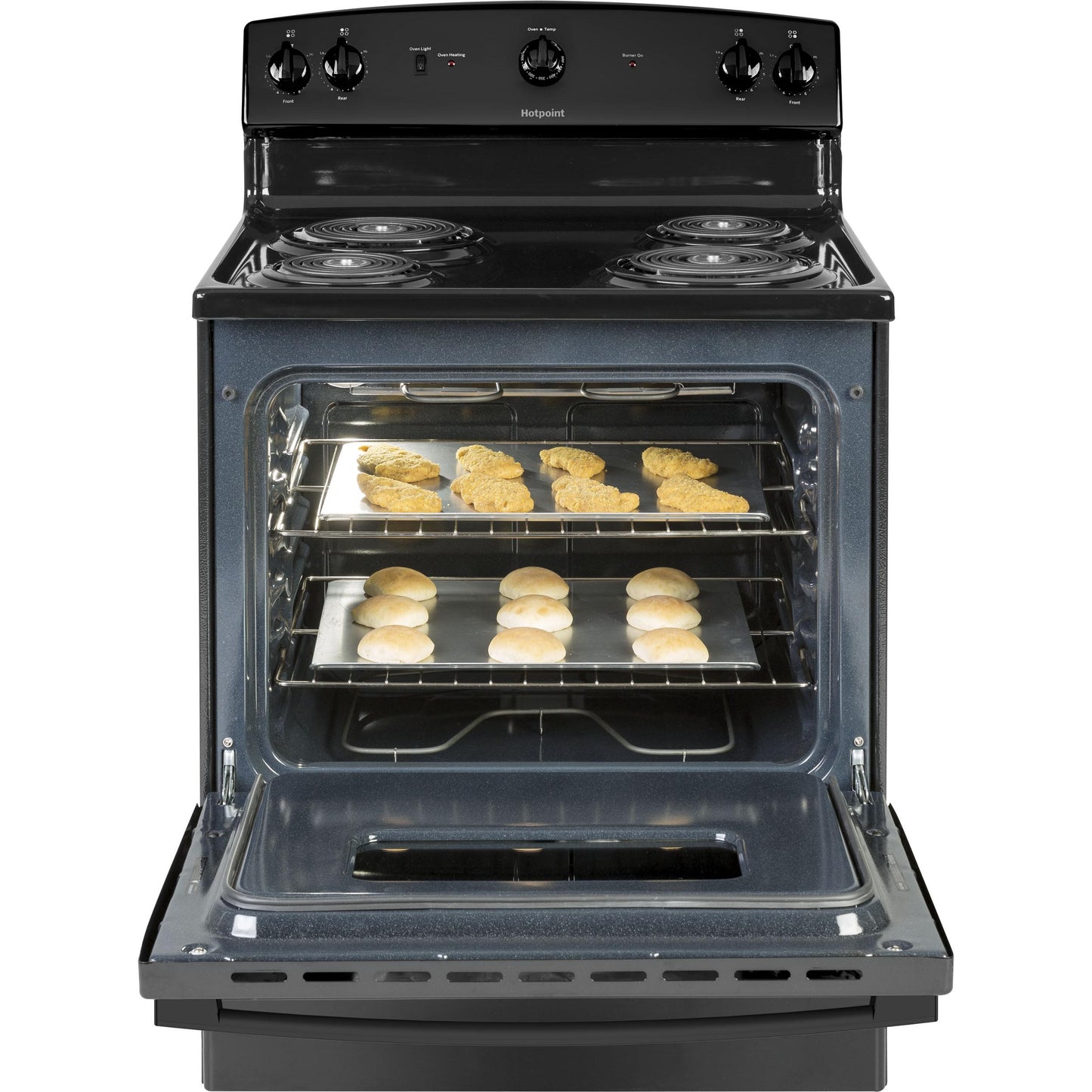  Hotpoint 30-inch Freestanding Electric Range RBS330DRBB IMAGE 3