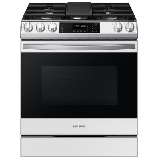 Samsung 30-inch Slide-in Gas Range with Convection Technology NX60CB831512/AA IMAGE 1