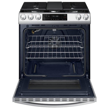 Samsung 30-inch Slide-in Gas Range with Convection Technology NX60CB831512/AA IMAGE 2