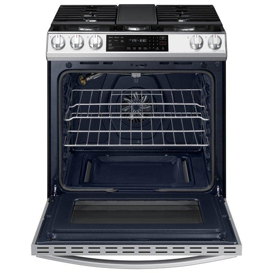 Samsung 30-inch Slide-in Gas Range with Convection Technology NX60CB831512/AA IMAGE 2