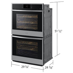  Samsung 10.2 cu. Ft. 6 Series Double Wall Oven with SmartThings, Air Fry and Air Sous Vide NV51CG600DSRAA IMAGE 3