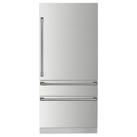 Café 36-inch, 20.2 cu. ft. Fully-Integrated Bottom Freezer Refrigerator with Wi-Fi Connect CIC36RP2VS1