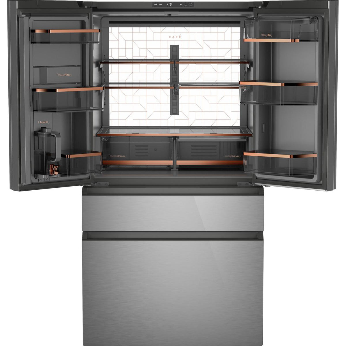  Café 36-inch 28.7 cu. ft. French 4-Door Refrigerator CGE29DM5TS5 IMAGE 2