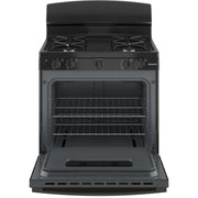  Hotpoint 30-inch Freestanding Gas Range RGBS330DRBB IMAGE 2