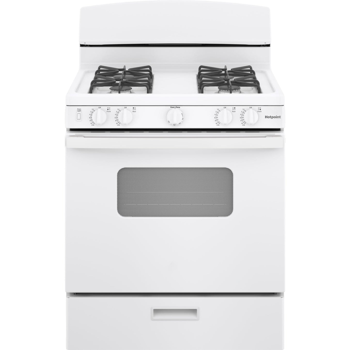  Hotpoint 30-inch Freestanding Gas Range RGBS330DRWW IMAGE 1