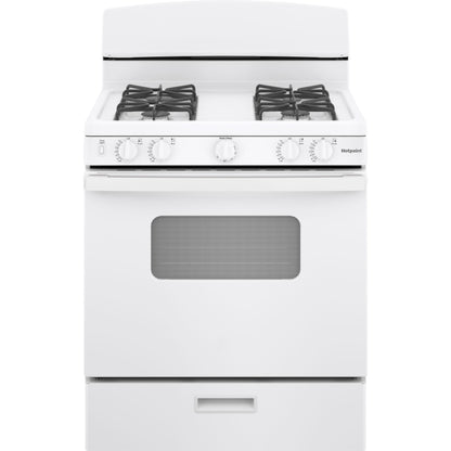  Hotpoint 30-inch Freestanding Gas Range RGBS330DRWW IMAGE 1
