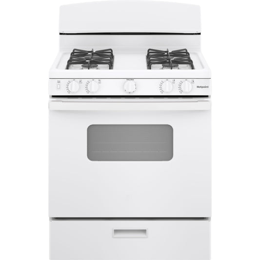  Hotpoint 30-inch Freestanding Gas Range RGBS330DRWW IMAGE 1