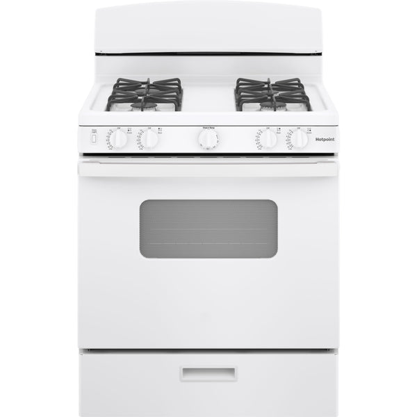 Hotpoint 30-inch Freestanding Gas Range RGBS330DRWW