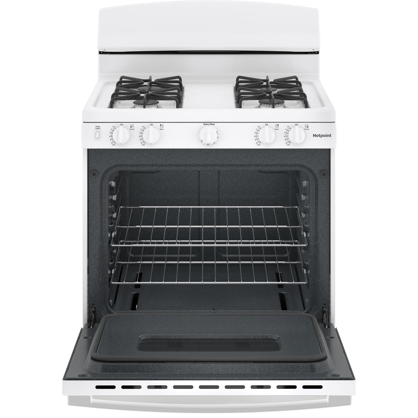  Hotpoint 30-inch Freestanding Gas Range RGBS330DRWW IMAGE 2