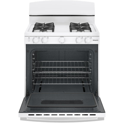  Hotpoint 30-inch Freestanding Gas Range RGBS330DRWW IMAGE 2