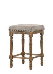 Taburete alto tapizado Farsiris de 24" de alto