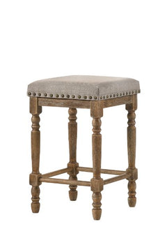 Taburete alto tapizado Farsiris de 24" de alto