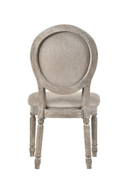 Silla auxiliar tapizada Faustine de 40" de alto con respaldo ovalado (juego de 2)