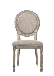 Silla auxiliar tapizada Faustine de 40" de alto con respaldo ovalado (juego de 2)