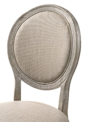 Silla auxiliar tapizada Faustine de 40" de alto con respaldo ovalado (juego de 2)