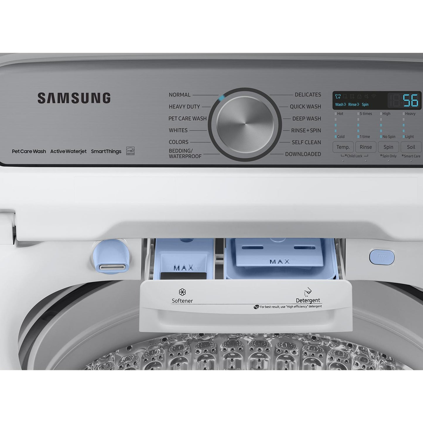  Samsung 5.4 cu.ft. Top Loading Washer with Pet Care Solution and Super Speed Wash WA54CG7150AWA4 IMAGE 9