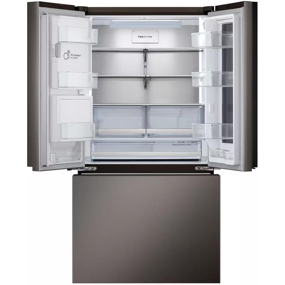 LG 36-inch, 26 cu. ft. Counter-Depth MAX™ French 3-Door Refrigerator with Mirror InstaView® LRYKC2606D IMAGE 3